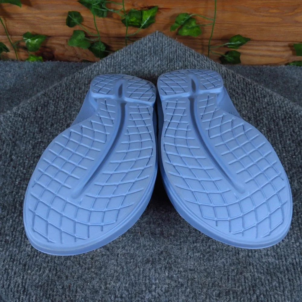 Oofos OOahh Women Recovery Slide Sandals Size 8 Post-Workout Blue Synthetic